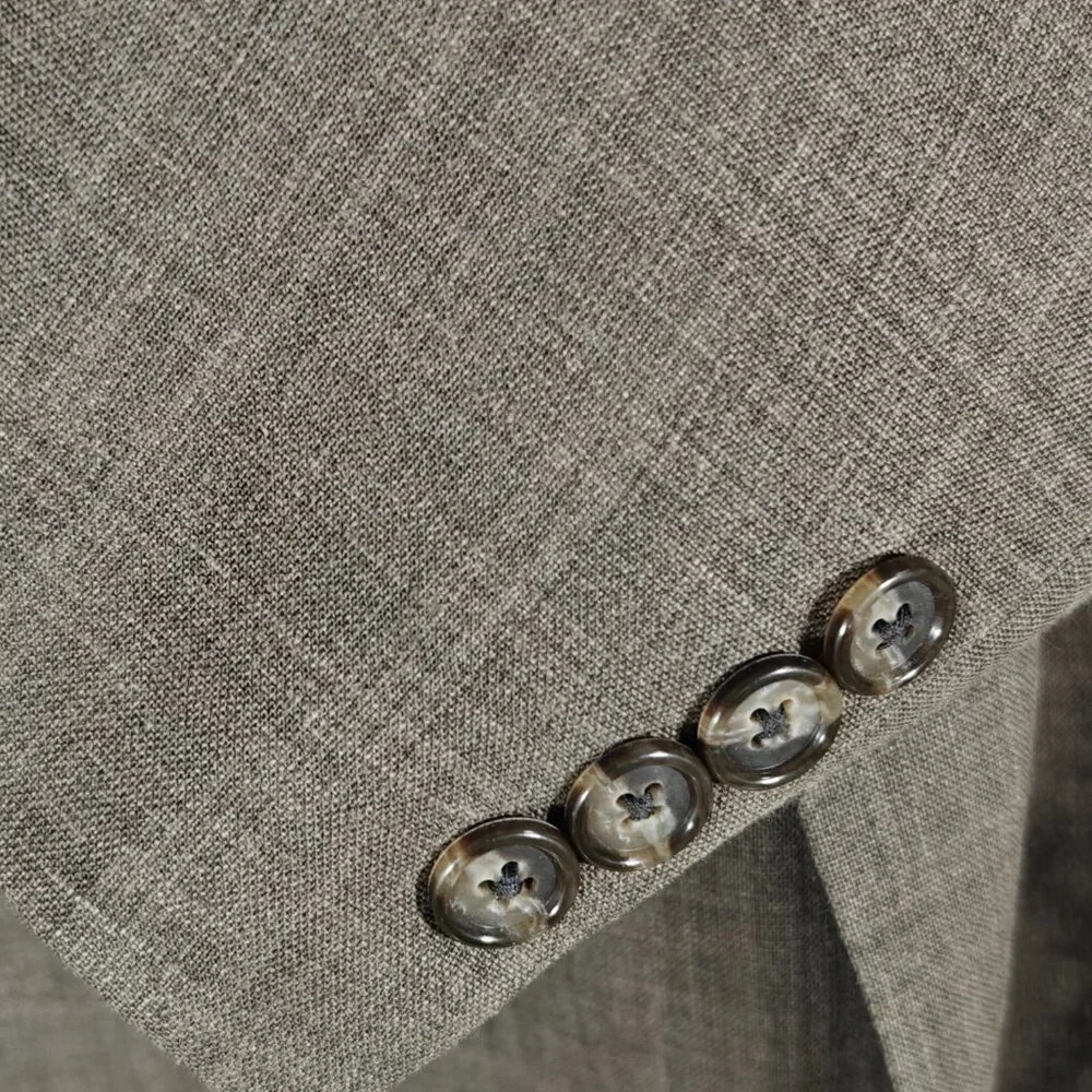 Coconut Grove Men's Sport Coat Blazer Three Button‎ Brown Linen Polyester 48R